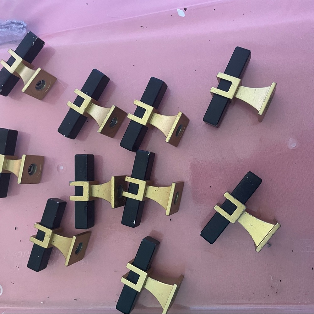 Gold and Black Drawer Pulls